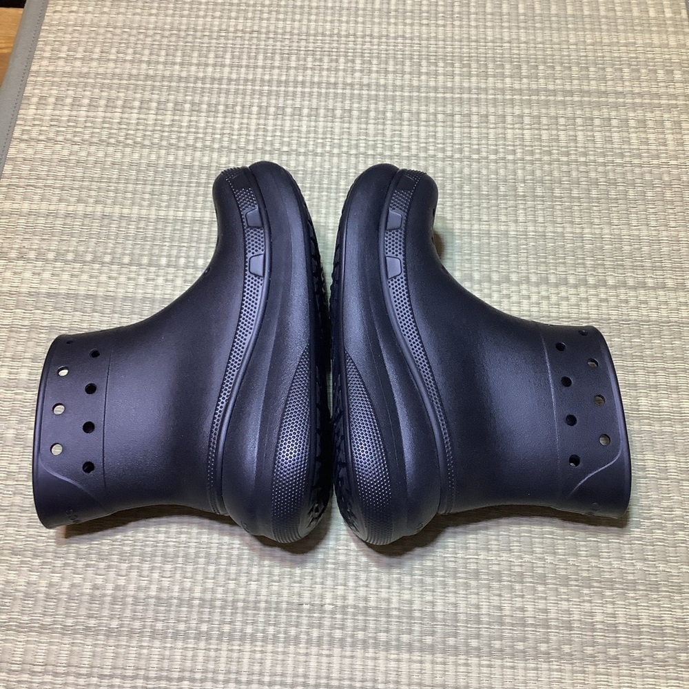 Crocs Black Crush Classic Platform Rain Boots Men’s 7 Women’s 9 - Picture 4 of 8